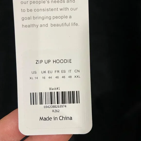 CRZ YOGA Women's Fleece Lined Zip Up Cropped Hoodie - Long Sleeve with Thumbhole - Picture 8 of 9